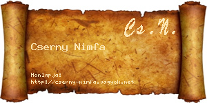 Cserny Nimfa névjegykártya